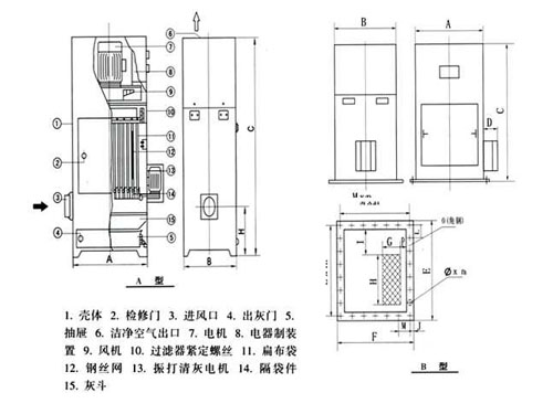 <strong>PL型单机除尘器</strong>图纸